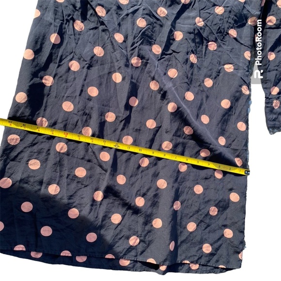 Tory Burch Ruffle Trimmed Polka Dot Silk Crepe De Chine Dress size 4 - Picture 11 of 12